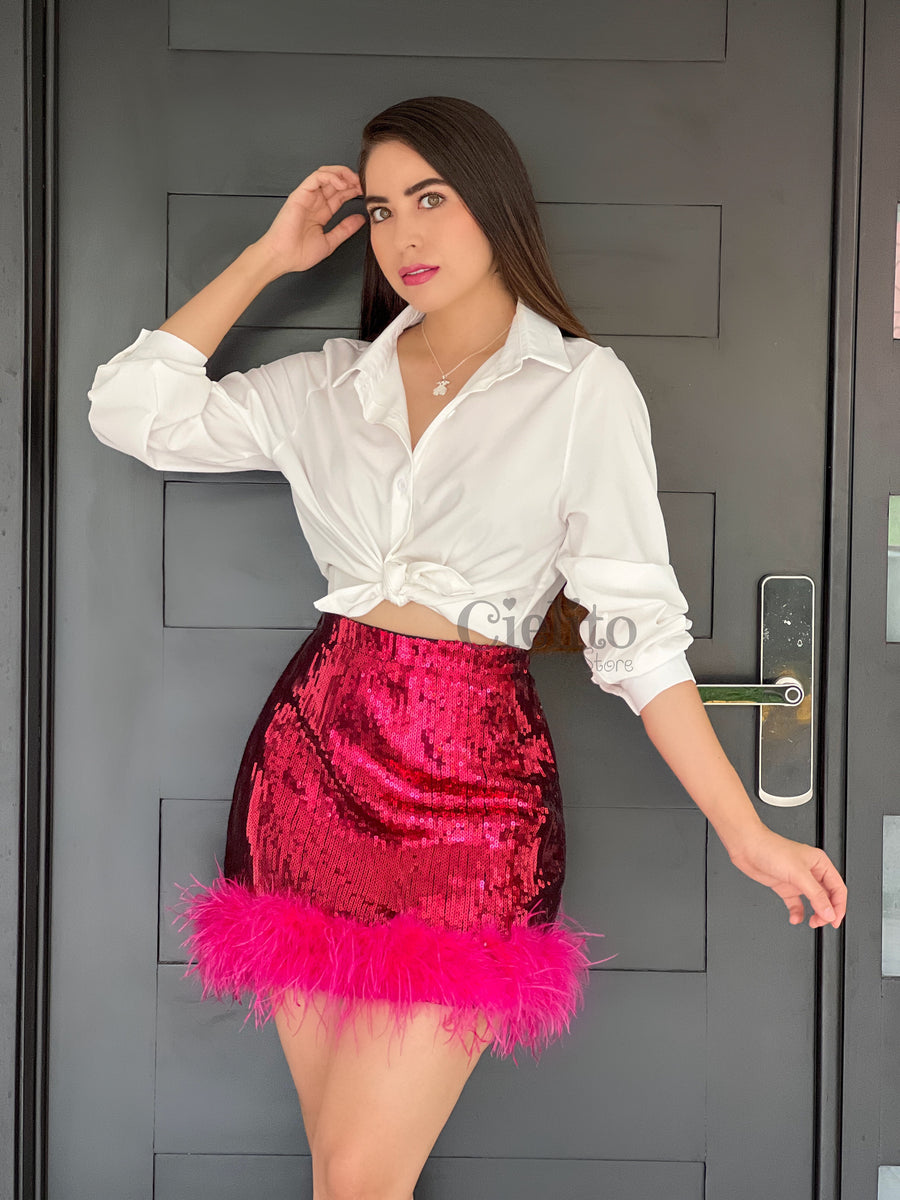 Falda rosa plisada – CielitoStoreMX