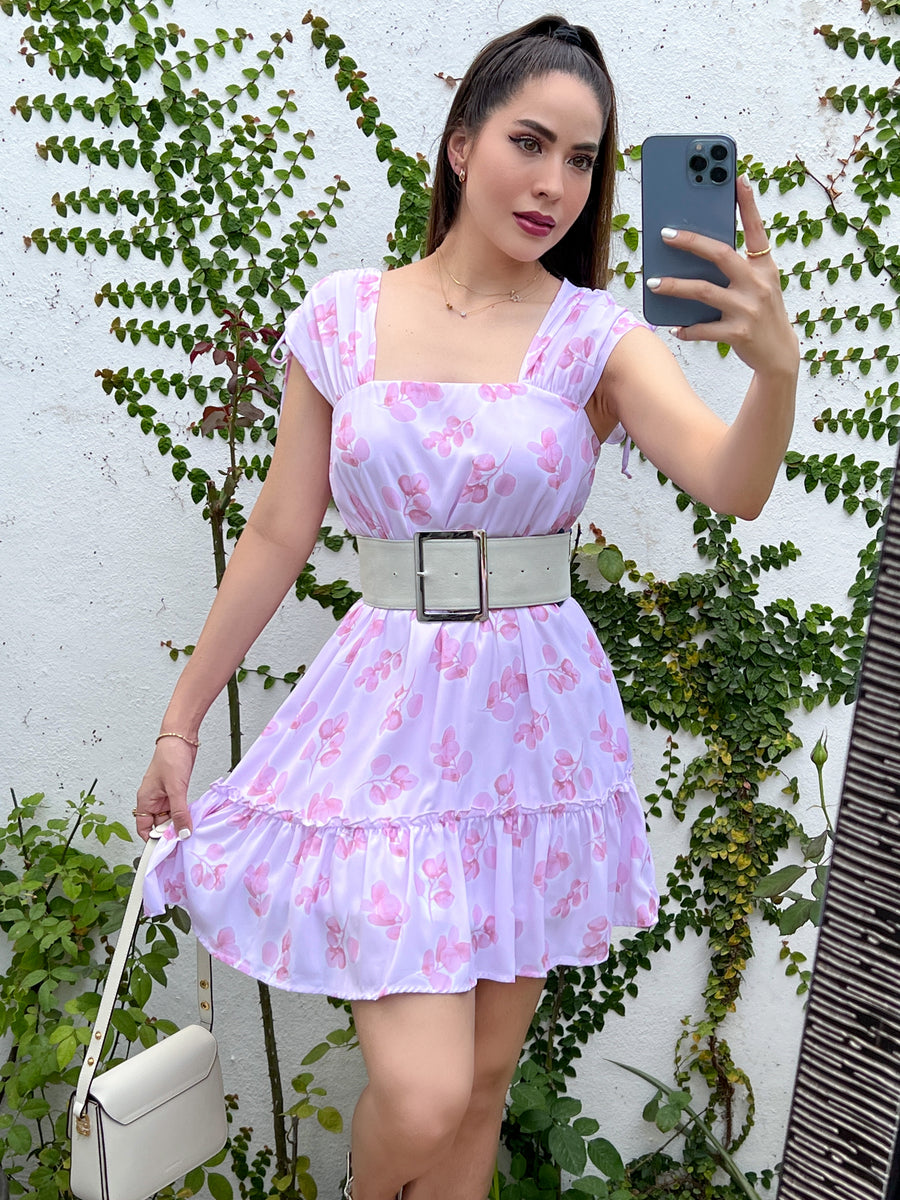 VESTIDO ROSA ESCOTE V – CielitoStoreMX