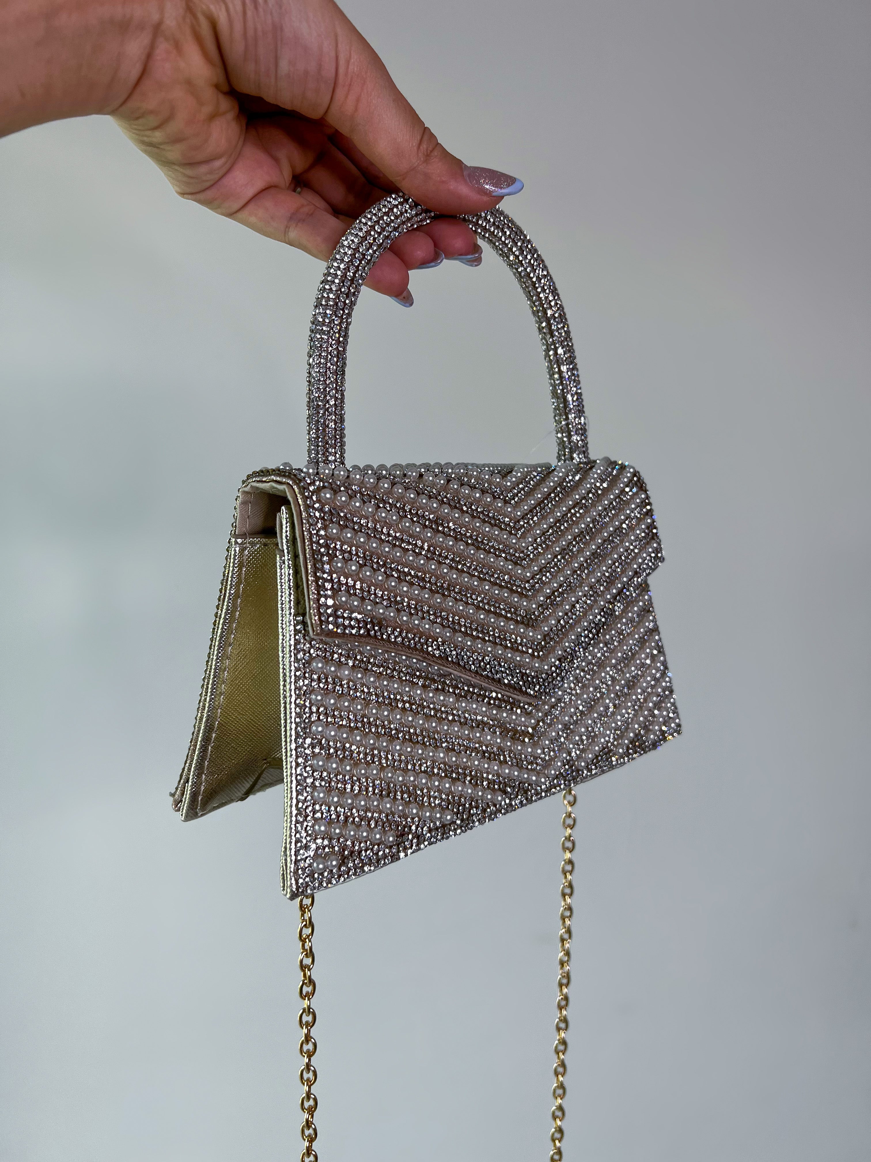 BOLSO DIAMANTES Y PERLAS