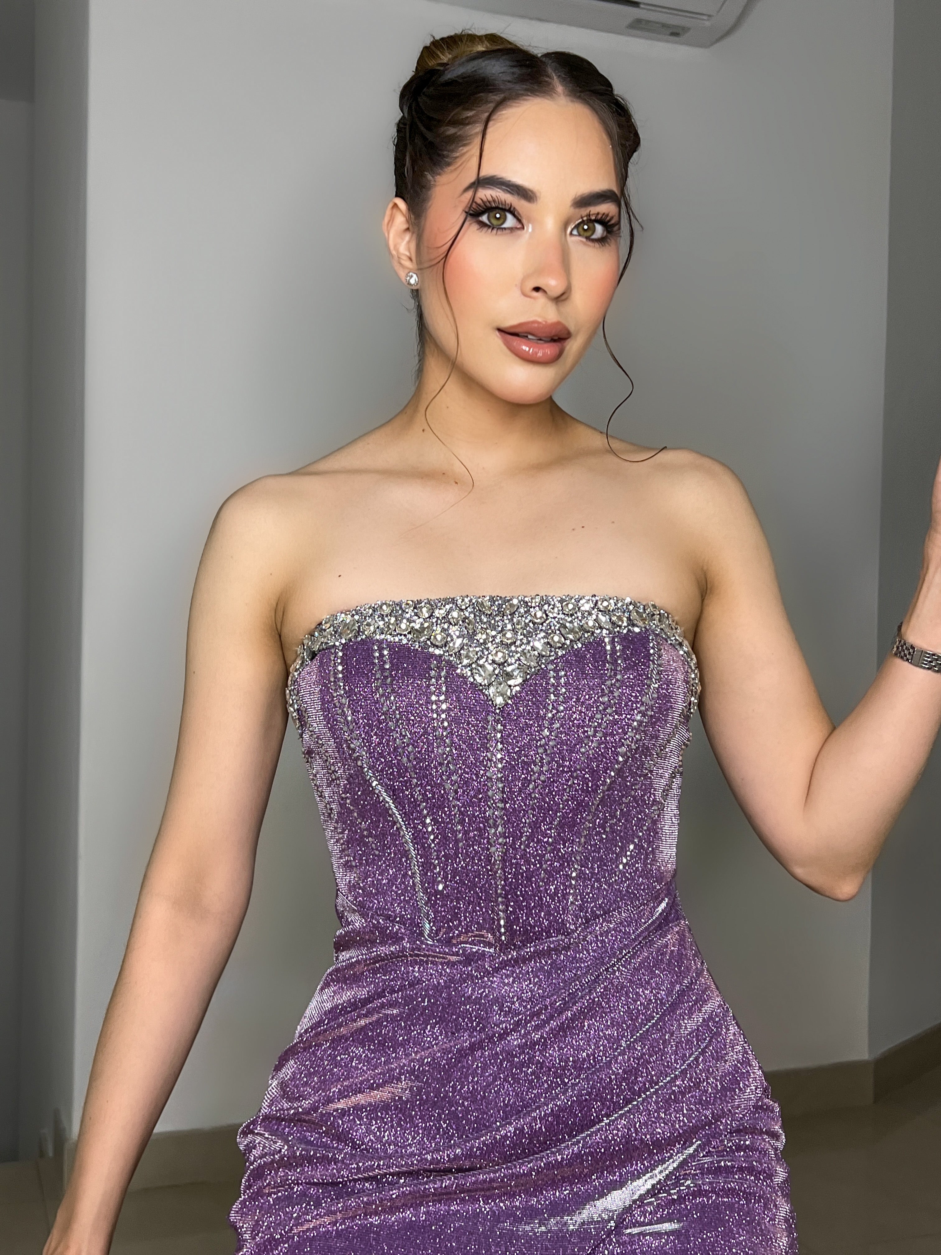 VESTIDO GALAXIA MORADO