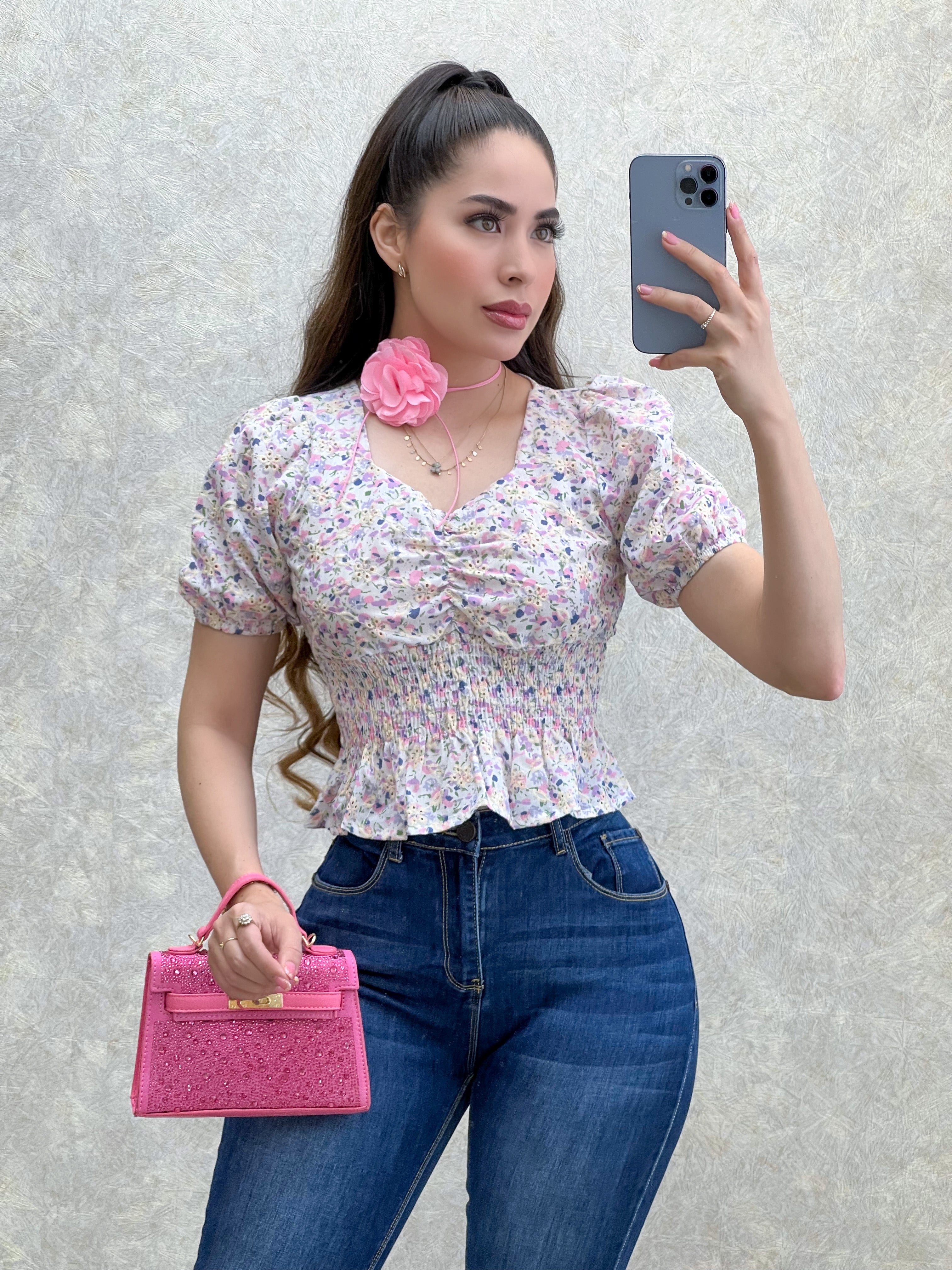 BLUSA DRAPEADA ROSA