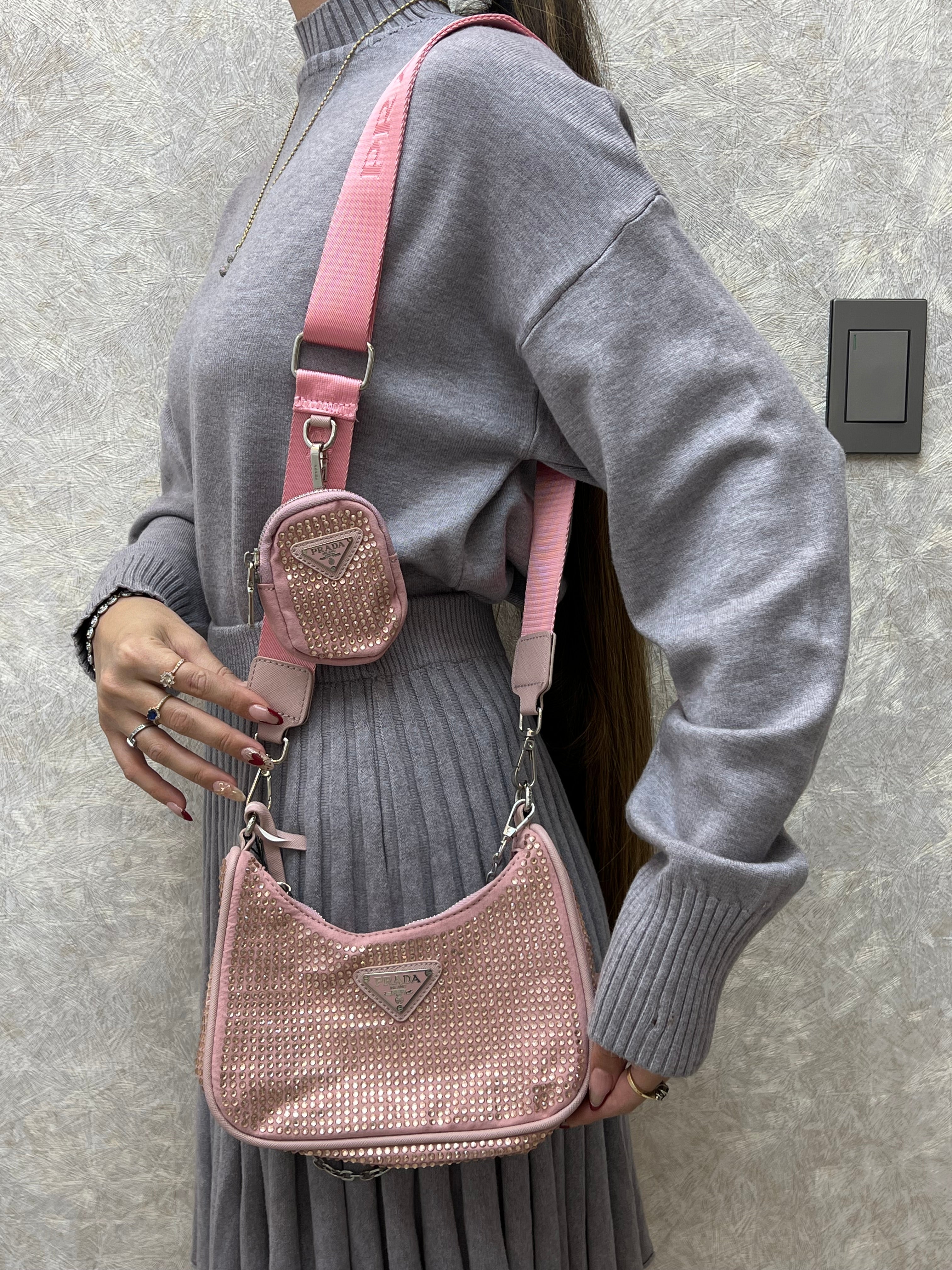 BOLSO PRADA CON PEDRERÍA