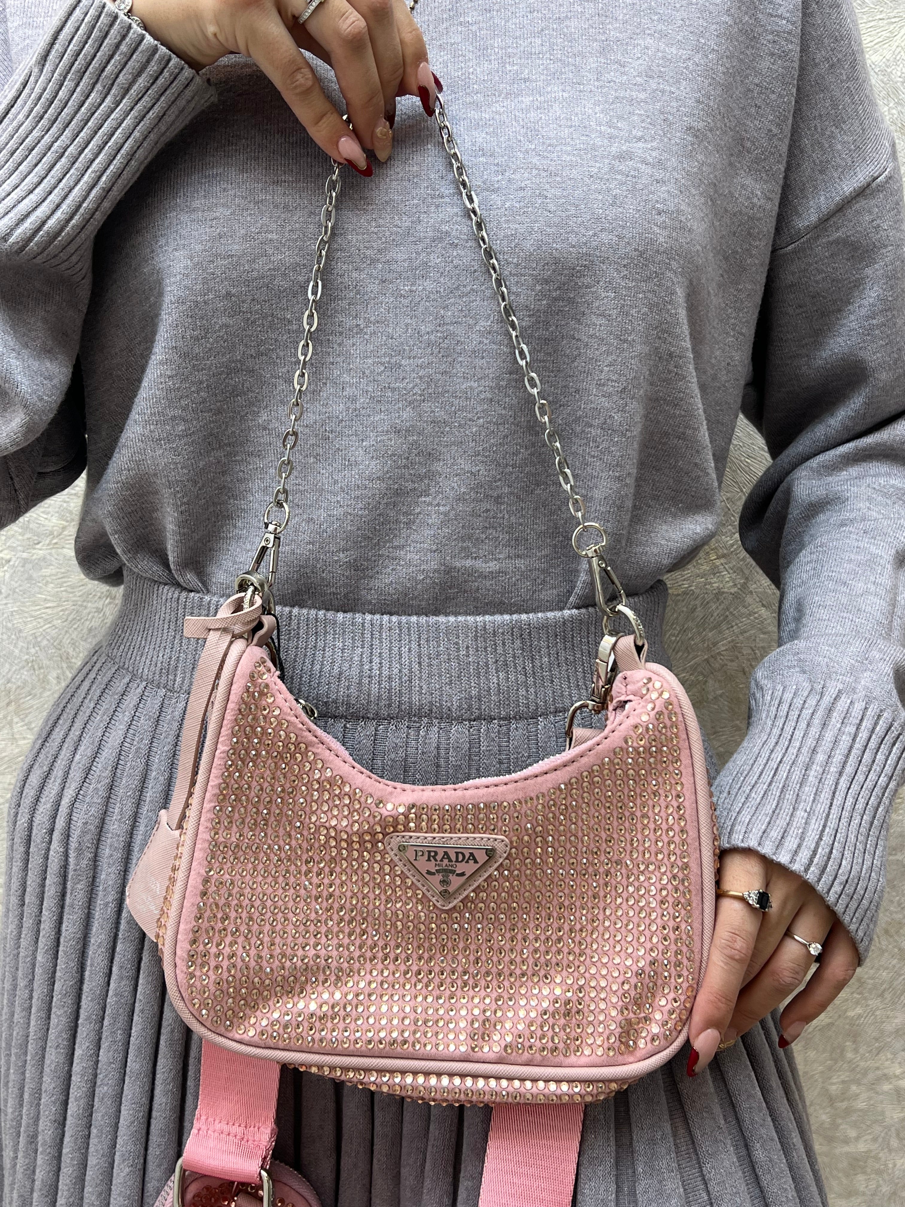 BOLSO PRADA CON PEDRERÍA