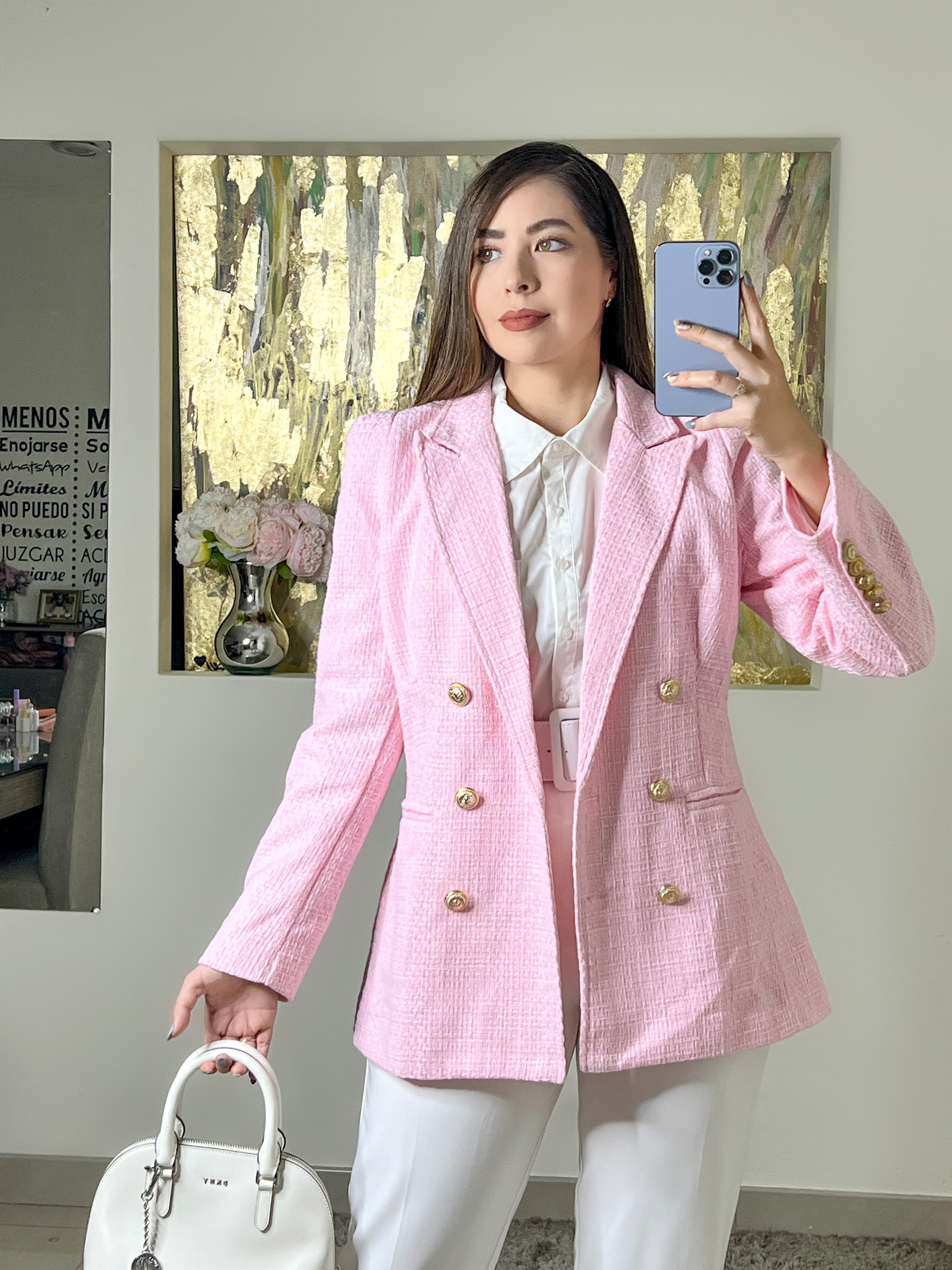 BLAZER ROSA CON BOTONES