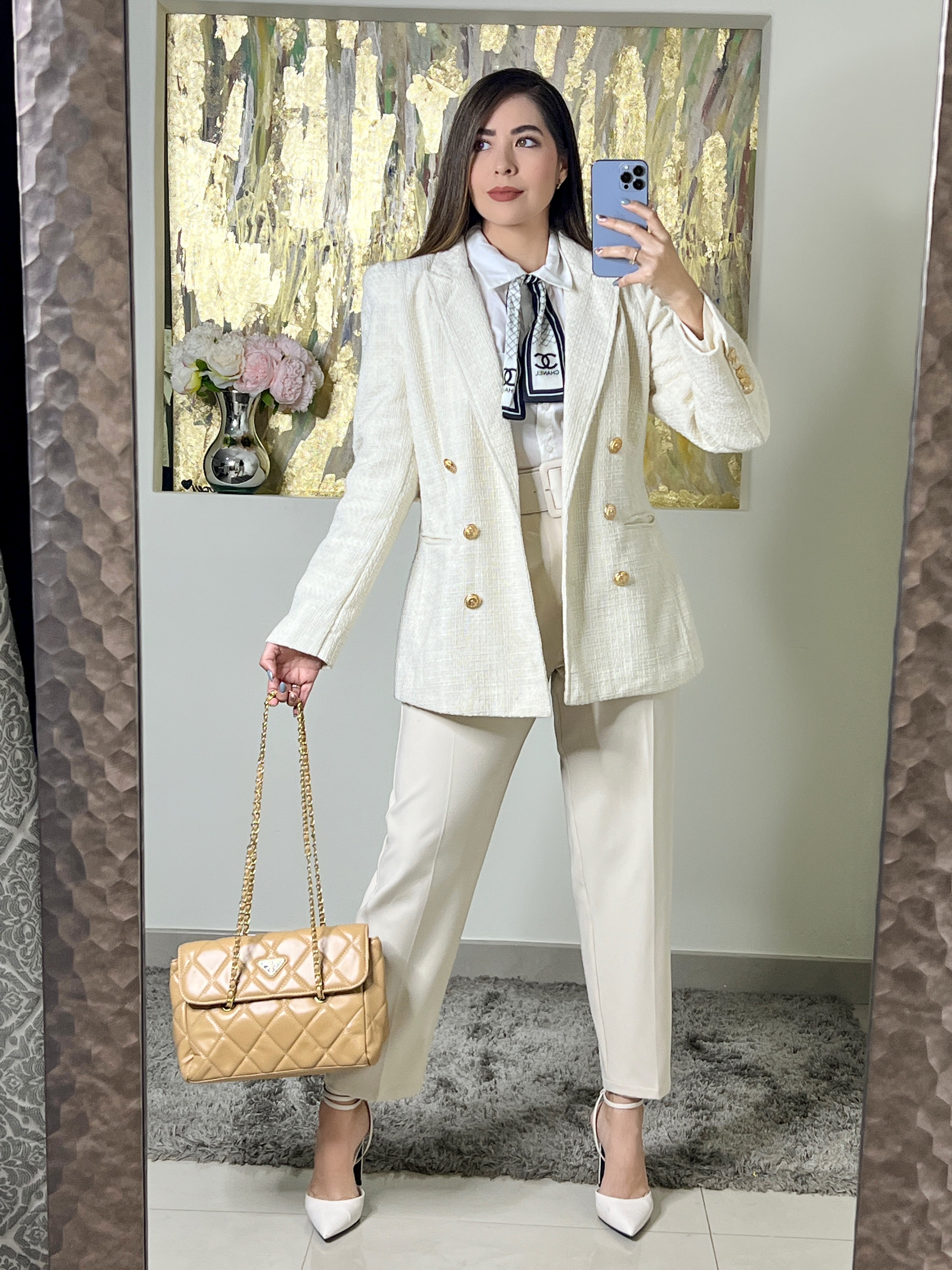 BLAZER IVORY CON BOTONES