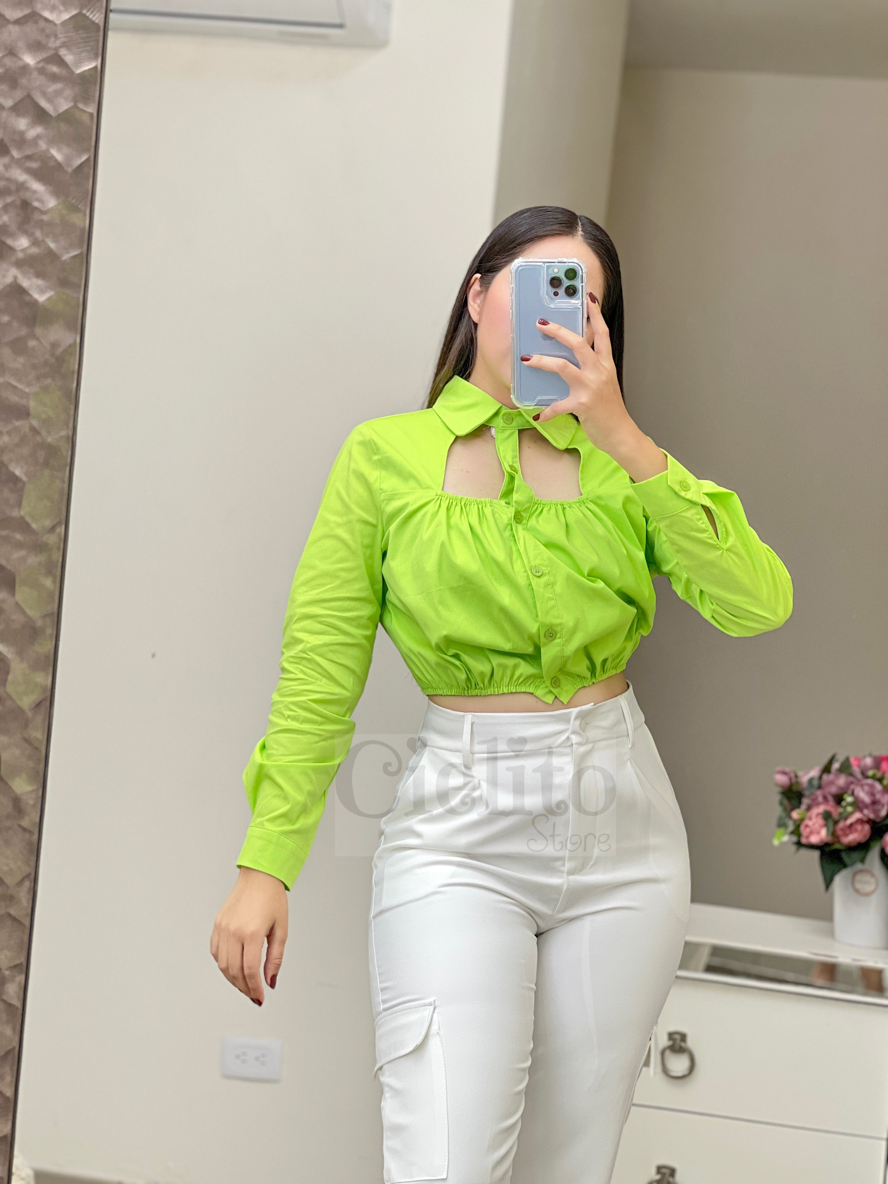 GREEN BLOUSE